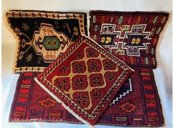 Four Vintage Handmade Wool Tapestries, USSR, Central Asia
