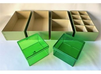 Six Pieces Container Store Office Organization Boxes