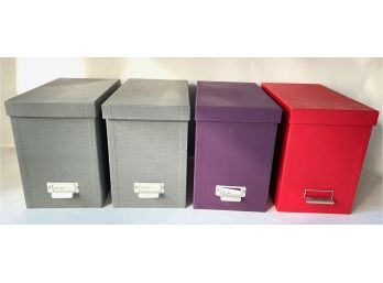 Four Pieces Container Store Bigso Office Organization File Boxes
