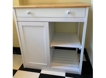Kitchen Cart With Butcher Block Surface