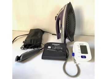 Blood Pressure Monitor, Beard Trimmer & Iron