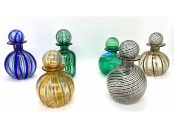 Vintage Handblown Art Glass Perfume Bottles