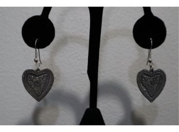 925 Sterling Silver Heart Earrings By Carolyn Pollack Relios Inc.