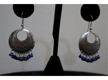 925 Sterling Silver With Blue Stones Earrings By Carolyn Pollack Relios Inc.