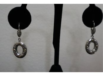 925 Sterling Silver With 18K Embelishments Earrings Signed 'ID' And 'DS'