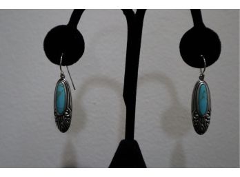 925 Sterling Silver With Turquoise Earrings China