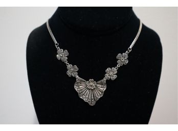 925 Sterling Silver With Marcasites Necklace