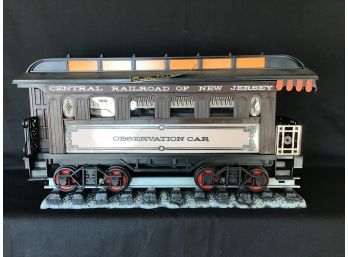 Vintage Jim Beam Central Railroad Of New Jersey Observation Car Train Whiskey Decanter With Track 1985