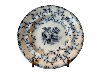 Circa 1830, Petite Staffordshire Cup Plate With Center Rose Design