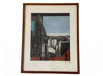 Rolf Curt 1961 Signed & Dated Print - Memorial Church, Berlin. (Please See Description)