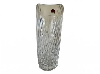 Cristal DArques, France. Lead Crystal Vase With Original Label.