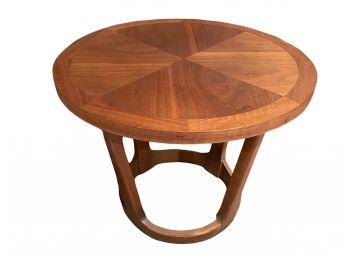 Lane Rhythm Round Side Table, Made Of Walnut- Original Owner Purchased In 60s From Shafners , New London