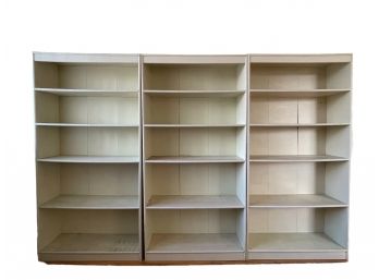 Trio Of Bookcases- Solid But Would Benefit From Painting