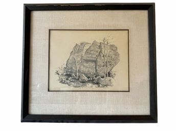 Signed Drawing By Mark Buchholtz. (2/3) Member Of The Lyme Arts Association