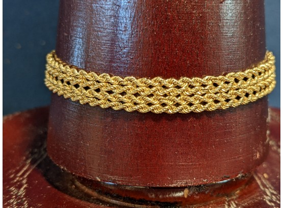 Exquisite 14k Yellow Gold Four Chain Bracelet (9.1g Total Weight)
