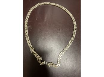 Heavy Mans Sterling Silver Link Necklace 24 Inches Open 2 Troy Ounces