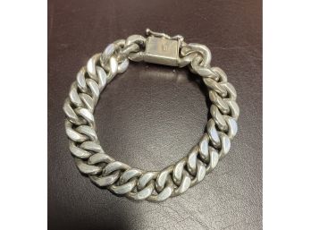 Vintage Sterling Silver Mans Link Bracelet. 2.5 Troy Ounces Stamped 925 Tested
