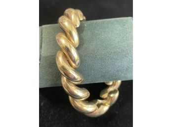 Large 14k Yellow Gold Bracelet Marked Italy 585 Total Weight 28.8g