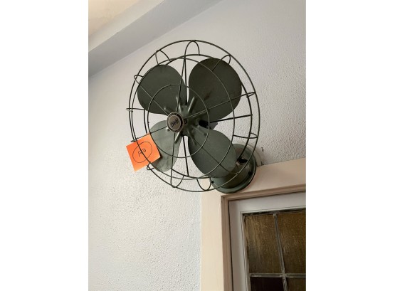 A Vintage Wall Mounted Oscillating Diehl Fan