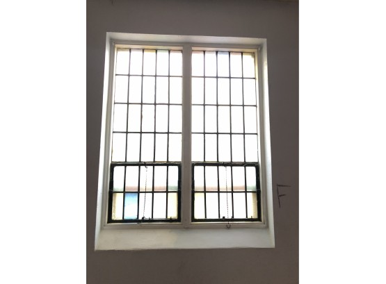 A Stained Glass, Leaded, Metal Framed Window - WINDOW F