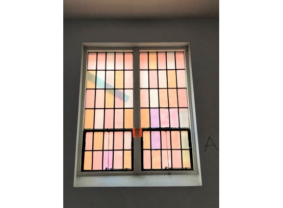 A Stained Glass, Leaded, Metal Framed Window - WINDOW A
