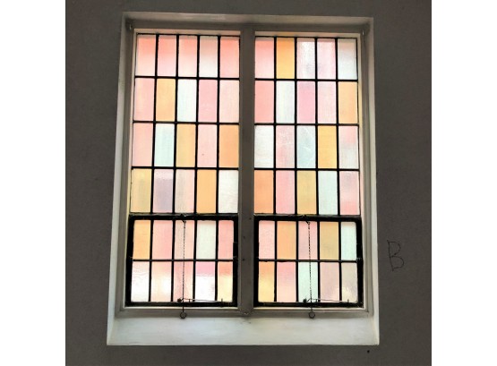 A Stained Glass, Leaded, Metal Framed Window - WINDOW B