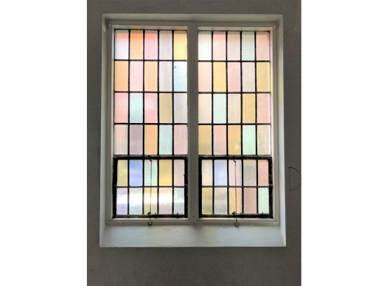 A Stained Glass, Leaded, Metal Framed Window - WINDOW D