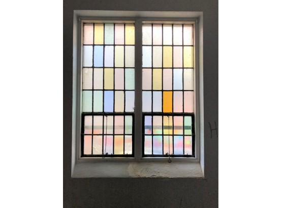 A Stained Glass, Leaded, Metal Framed Window - WINDOW H
