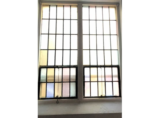 A Stained Glass, Leaded, Metal Framed Window - WINDOW E
