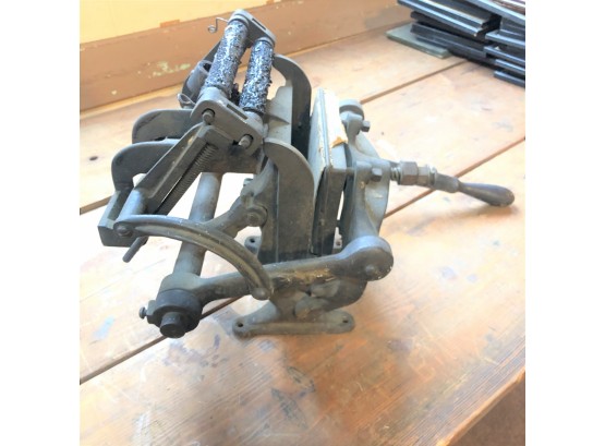 An Antique Tabletop Printing Press