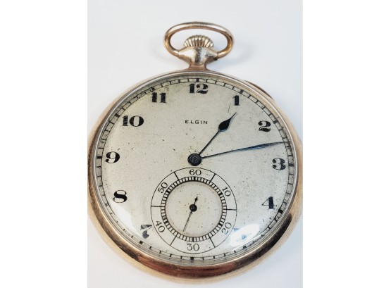 Antique ELGIN Pocket Watch - 12 Size  /  17 Jewels  /  Model 3    Grade 384 - Working
