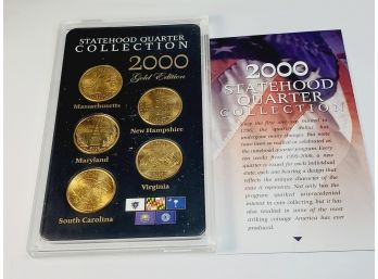 2000 Statehood Quarter Collection 24kt Gold Layered Edition
