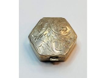 Vintage Sterling Silver Pill Box / Snuff Box