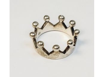 Vintage Unique Sterling Silver Crown Shaped Ring