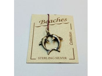 Sterling Silver Dolphin Charm/pendant By Beaches