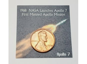1968 Lincoln Cent UNC From The Year Of The Apollo Mission