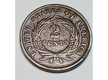 1864 Civil War 2 Cent Piece (a Great Example)
