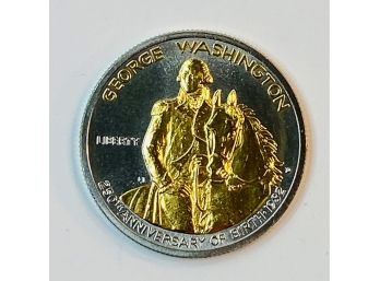 1982 George Washington Two Tone 90 PERCENT Silver/gold Commemorative Half Dollar