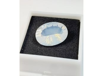 10ct 18x13mm Oval Cut Blue Moon Quartz Loose Gemstone (so Cool Looking)