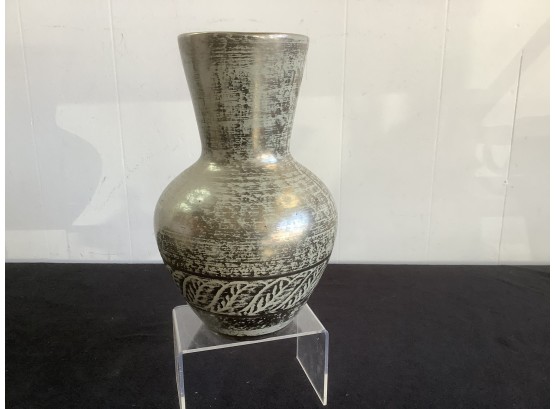 Colonial Silver Stangl Pottery Vase