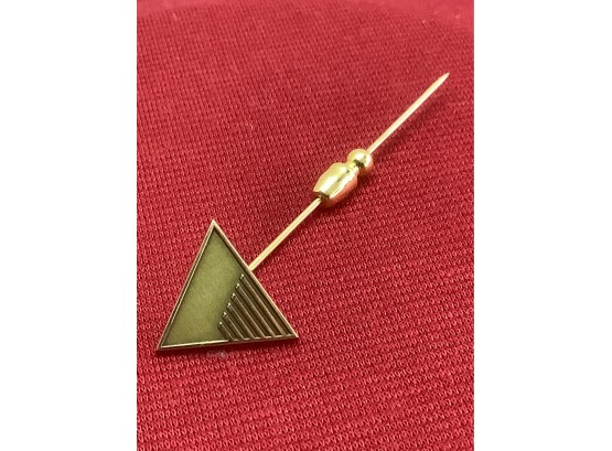 10k Gold Triangle Pin