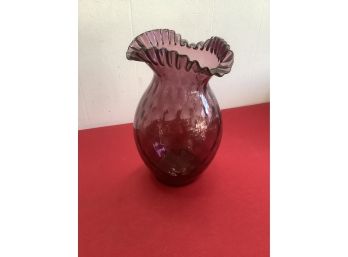 Purple Blown Glass Vase
