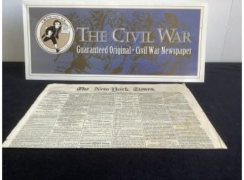 The Civil War/New York Times Newspaper Lot