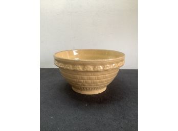 Tan Crown Marked Ceramic Basket