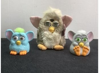 Furby Lot Of 3- One Original Two Mcdonalds Collectables