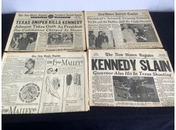 Kennedy Killed Newspaper Lot