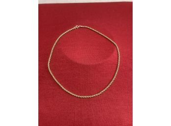 14k Gold Small Rope Chain Necklace
