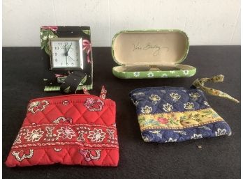 Vera Bradley Mixed Lot- Glasses Case, Clock, Wallet Bags