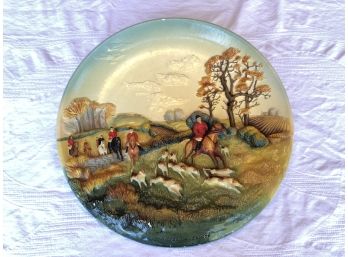 Vintage Chalkware By W.H Bossons Plate Plaque Made In England- Hand-oainted