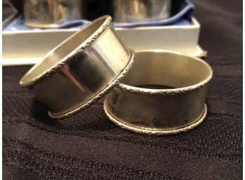 Lunt Silver Napkin Rings - Set Of Four